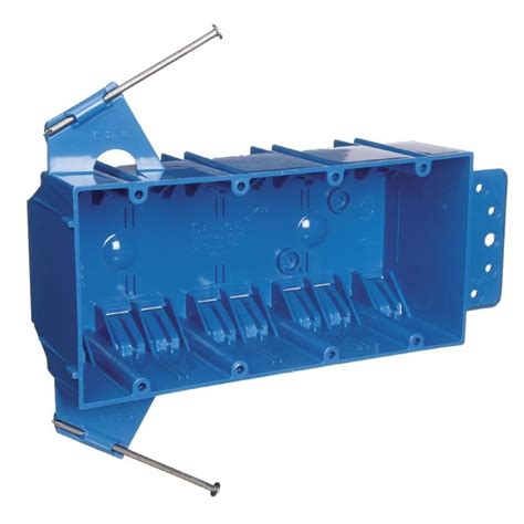 4 way blue pvc flush mounted electrical box|CARLON 4.